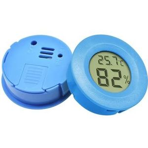 Mini Ronde LCD Digitale Thermometer Hygrometer Koelkast Vriezer Tester Temperatuur Sensor Vochtigheidsmeter Detector Nauwkeurig En Gemakkelijk Te Lezen(Blue)