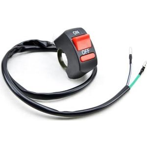 Motorfiets Stuur Schakelaar Universele Motorfiets Stuur Vlamdovende Schakelaar Aan/uit-knop Voor Motor ATV DC12V/10A Zwart