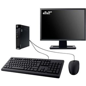 PC Lenovo M73 Tiny display 22 inch Intel I7-4770T RAM, 8 GB SSD, 960 GB, W11 WiFi (gereviseerd)