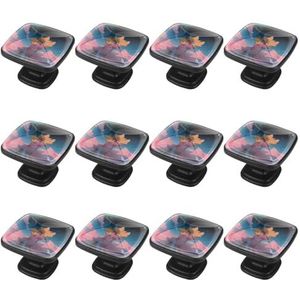 JINANSTAR voor Princess Peach Vierkante Ladetrekkers met Schroeven (12 stuks) | ABS Glazen Kast Hardware Handgrepen 1.18x0.82x0.78 in/3x2.1x2 cm