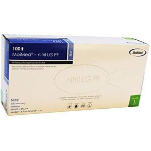 MaiMed onderzoekshandschoen nitril LG poedervrij blauw 300 mm - L