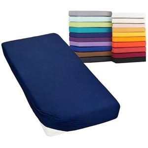 Moon -Classic Hoeslakens boxspringbed waterbed hoeslaken matrassen 160 g / ² 120 x 200 - 120 x 220 cm, donkerblauw