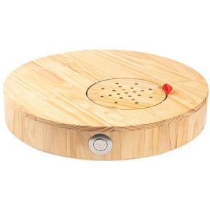 PA-DABAOO Ronde Moxibustiekruk Van Massief Hout, Moxibustiefuton Van Hout, Draagbaar Moxibustiegereedschap, Belastbaar Tot 150 Kg, Kan Worden Gebruikt Met Moxasticks En Gemberschijfjes,L