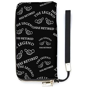 The Legend heeft stijlvolle polsbandportefeuilles voor vrouwen met ritssluiting lange portemonnee met kaarthouder, Stijl, 20x10.5cm