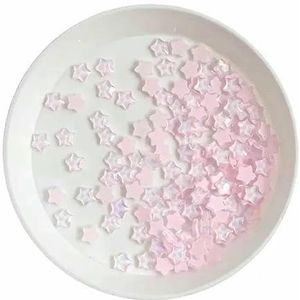 100 stuks schattige mini mokkakleurige ster 4,0 mM platte achterkant glas kristal nail art strass diy manicure decoratie steen - 100 stuks roze