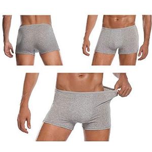 STARLY 5pcs Mens Wegwerp Katoen Ondergoed Reizen Boxers Slips Draagbare Shorts Wit/Grijs/Olijf Groen, Grijs, XL