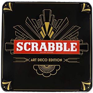 Tinderbox Games, Scrabble Art Deco Tin, Board Game, Ages 10+, 2-4 Players, 60 Minute Playing Time