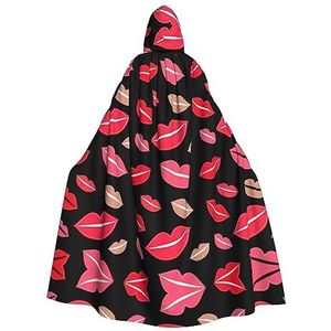 WURTON Lippen Carnaval Kostuums Voor Volwassenen Cosplay Cape Kostuums Mantel Met Capuchon Voor Vrouwen Mannen 185cm