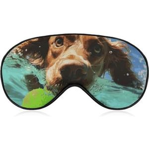 Grappig hondenslaapmasker, lichtblokkerend oogmasker, comfortabel en zacht, oogbedekking met elastiek, geschikt voor mannen en vrouwen, geschikt voor reizen en slapen