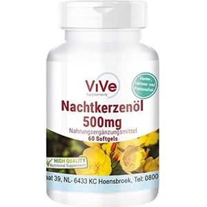 Teunisbloemolie - 60 softgels - omega-6-vetzuren gamma-linoleenzuur en linolzuur | Kwaliteit uit Duitsland van ViVe Supplements
