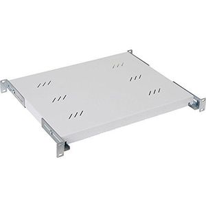 Triton Shelf met perforatie 1U 550mm - rekaccessoires (zwart, 40 kg, 550 mm, 1U)