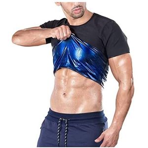 Saunapak For Heren Zweetsaunajack Gewichtsverlies Workout-shirt Gym Fitness Zweetpakken Met Lange Mouwen Rits Met Capuchon Saunapak(Men,XXL)