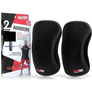 RockTape Assassins Kniekousen 5 mm - Duurzaam neopreen voor compressie, warmte en stabiliteit bij functionele fitness, zwart, S