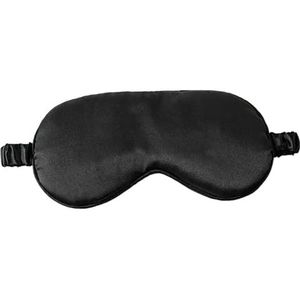 Slaapmasker met ruches van zijde voor de ogen, zachte oogbedekking, kleurrijke verduisteringspatches voor droomogen voor vrouwen en mannen, voor een betere nachtrust, slaapmasker (zwart-B)