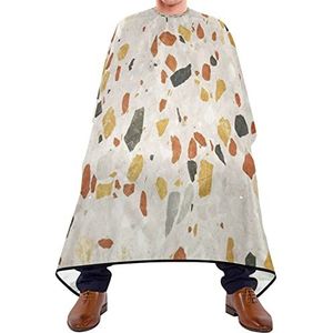 Kapper Cape 140x168cm, retro terrazzo kappers cape grote haar snijjurk met kliksluiting of haak kappersschort, voor vrouwen, salon, mannen