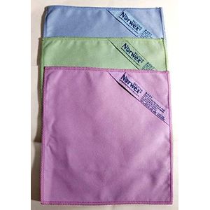 Norwex Suede Mke-up Remover Face Cloth Set), blauw, paars en groen (Pack van 3)