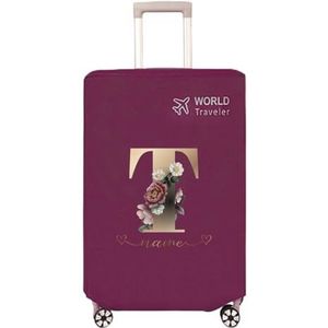 GSCLZ Kofferhoes, afdekking voor bagage, 26 letters, accessoires voor beschermtas, krasbestendig, afneembare waterdichte tas, bagage, 2naam 15t, 61 cm