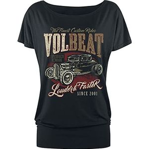 Volbeat Louder And Faster T-shirt zwart XL 95% viscose, 5% elastaan Band merch, Bands