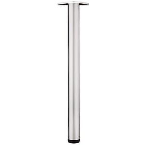 Metalen tafelpoten, verstelbare tafelpoten, Set van 1, verstelbare aluminiumlegering bureaupoten, metalen cilindrische tafelsteunvoeten(Silver,85cm(33.5in))