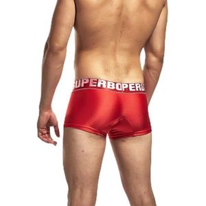 UXH Heren Slips Ademend Ice Silk Boxer Bikini's en Slips, Rood, M
