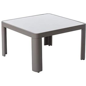 LOLAhome Salontafel voor buiten, grijs, aluminium, voor terras