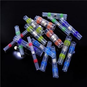 10/50/500 stuks soldeerafdichtingsdraadconnectoren | 3:1 krimpkous, geïsoleerde elektrische aansluitingen, waterdichte stootverbinder(Purple SST-S61,50pcs)