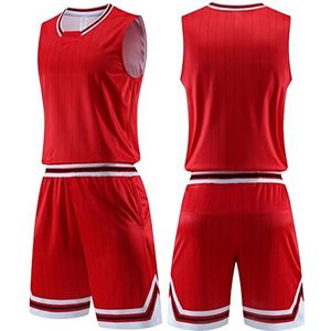 HULG Kids Basketbal Kit, basketbal Kit, basketbal Kits voor jongens, kinderen Basketbal Set, Heren Basketbal Jersey en Shorts Team Uniform met Zakken Sportkleding Uniform (jersey-05, M)