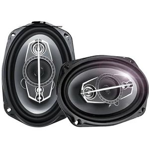 Tweeter auto Tweeters voor auto 6x9 inch 1000W 5-weg HiFi coaxiale luidspreker met stofkap en audiokabel voor autodeuren, auto-audio en muziek, stereo