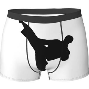 ZJYAGZX Taekwondo Martial Arts Boxershorts voor heren, comfortabele onderbroek voor heren, ademend, vochtafvoerend, Zwart, M