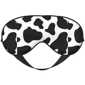 Koe Spot Unisex Elastische Verstelbare Gesp Ontwerp Verduisterend Slaap Oogmasker voor Thuis Reizen Yoga Kantoor Dutje