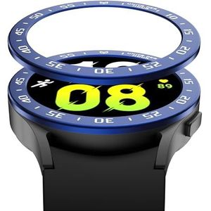GIOPUEY Bezel Ring Compatibel met Samsung Galaxy Watch 4 44mm, Bezel Styling Ring beschermhoes, Aluminium metalen beschermende horlogeband - A-blauw