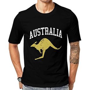 Australië Kangoeroe heren korte mouw grafisch T-shirt ronde hals print casual tee tops M