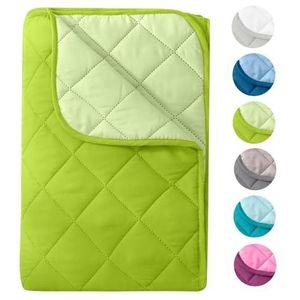 Wometo Zomerdekbed van microvezel in omkeerbaar design, 155 x 220 cm, OekoTex, wasbaar op 95 °C, dekbed voor camping en warme dagen, zonder hoes te gebruiken, in vrolijke kleuren