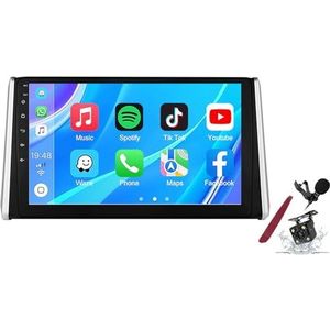 Android 14 Autoradio Stereo voor T-oyota RAV4 (2018-2020) 9-inch Touchscreen Multimedia Player met Draadloze Carplay 2 Din GPS Sat Navigatie FM RDS Bluetooth 5G-WiFi SWC DSP,M100s
