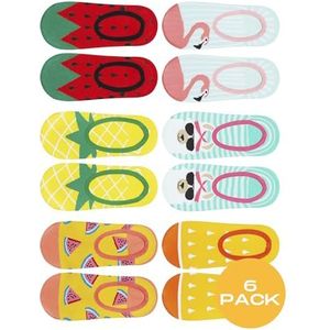 soxo Sokken Dames Lage Sokken Met Siliconen Cadeau Voor Vrouwen Kleuren Happy Socks 35-40 6 Paar