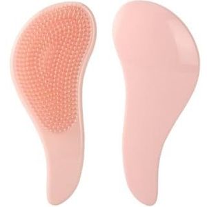 Draagbare Haarkam Antistatische Massage Randborstel Ontwarren Douche Kleurrijke Kammen Kapper Salon Styling Tool(Pink 2)