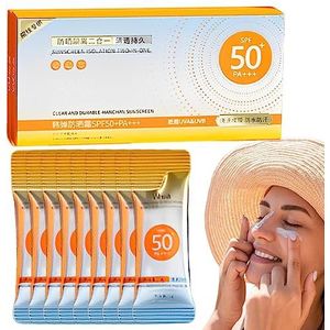 Reizen Sunblock,Waterdicht en zweetbestendig SPF50+ | 50 stuks gezichtszonnebrandmiddelen en zonneschermbeschermer voor gezicht, strand zonnebrandcrème sunblock Bitong
