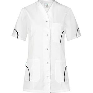 B-well Silvia Kasack voor dames, met korte mouwen, met knopen, wit, S