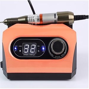Elektrische nagelvijl, Professionele vingerteennagelverzorging Elektrische nagelboor Machine Manicure Pedicure Kit Elektrische nagelkunstvijlboor voor zowel natuurlijke als kunstnagels (Color : Orang