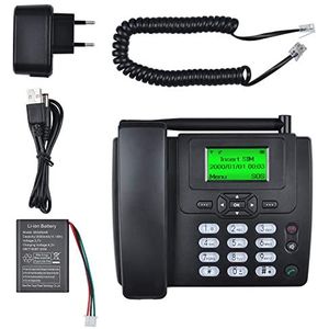 Lychee - GSM Tafeltelefoon - Zwart - Handenvrij - Groot Display met Achtergrondverlichting