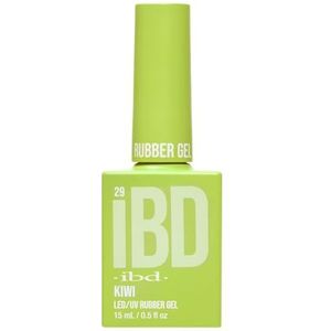 IBD Kiwi Rubberen gel, 15 ml, premium nagellak voor duurzame, natuurlijke manicure en gladde nagels, led-/uv-lak