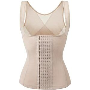 Dames korset top taille trainer shapewear vrouwen onderbuste korset buikcontrole body shaper afslanken schede buik top workout taille cincher korset voor vrouwen, Beige, 4