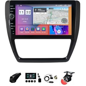 22,9 cm (9 inch) Android 12 Autoradio 2 DIN voor VW Sagitar 2012-2016 met achteruitrijcamera stuurbediening Bluetooth GPS Navi CarPlay Wireless FM WiFi (grootte: S400 4+64G)