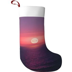 WOmeng Bright Moon At Sea Hippie Print Meisjes En Jongens Kerst Kous Sneeuwpop Kerstman Kerstboom Home Decor Party Sok