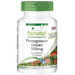 Fairvital | Granaatappel capsules 500mg (Punica granatum) - HOOG GEDOSEERD - VEGAN - 90 capsules - rijk aan ellaginezuur