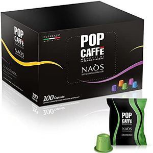 100 capsules Nespresso, compatibel met pop-koffie, mengsel: 2 crème