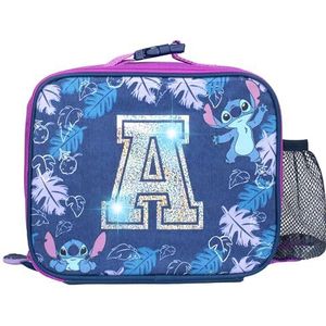 Disney Stitch gepersonaliseerde lunchtas voor kinderen, geïsoleerde lunchtas voor meisjes, schoollunchtas voor meisjes, paars