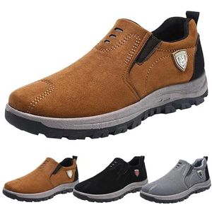 Instapschoenen for heren, casual schoenen for heren, lichtgewicht instapschoenen met antislip, comfortabel for buitenactiviteiten en dagelijks werk(Brown,44 EU)
