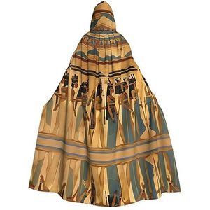 EdWal Vrouwen in oude Egypte print Hooded Robe, Unisex Volwassenen Hooded Mantel, Carnaval Cape voor Halloween Cosplay Kostuums