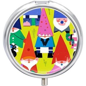 Kleurrijke Kabouters Pillendoos Pil Case Pil Organizer Geneeskunde Pil Organizer Wekelijkse Pil Organizer Pil Houder Kleine Pil Case Pil Containers Pil Houder voor Portemonnee